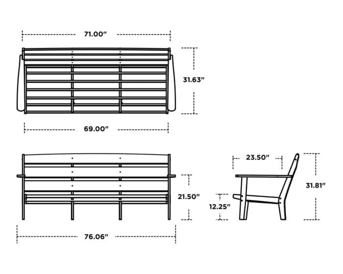 Lakeside Sofa in Black / Grey Mist - Image 2