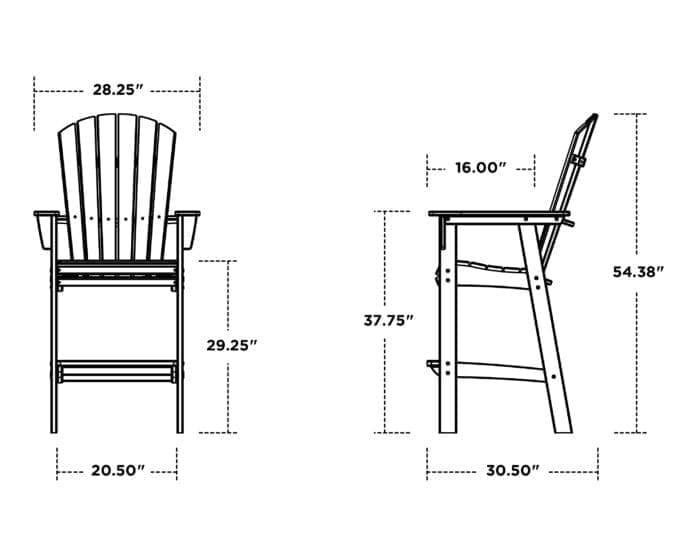 Nautical Adirondack Bar Chair Vibrant - Image 2