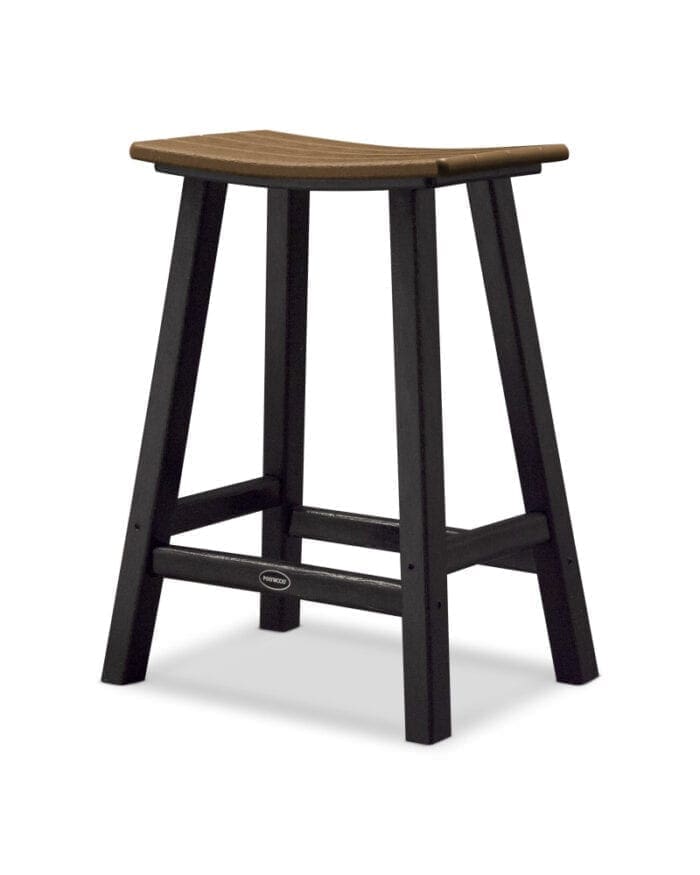 Contempo 24" Saddle Counter Stool in Black / Color