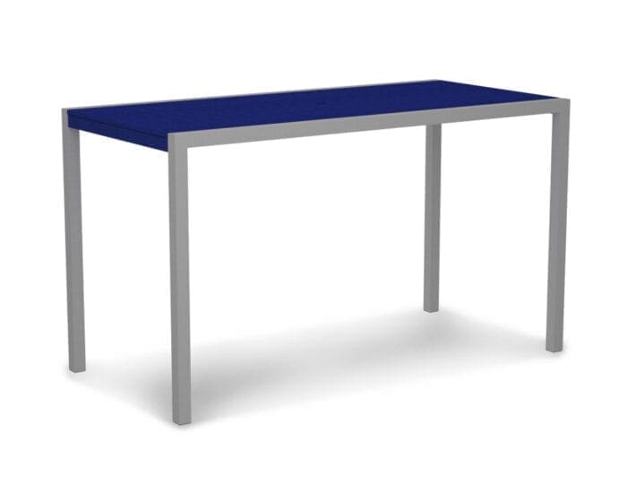 MOD 36" x 73" Bar Table in Textured Silver- Vibrant