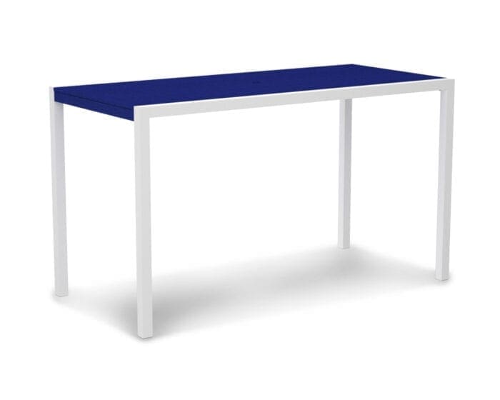 MOD 36" x 73" Bar Table in Satin White-Vibrant