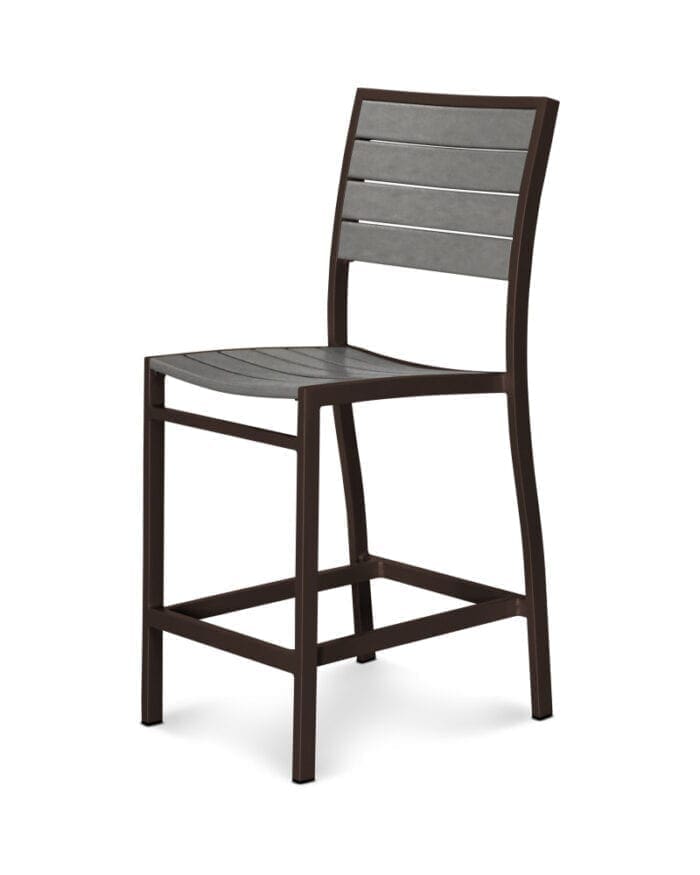 Euro Counter Side Chair in Textured Bronze / Color