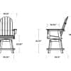 Vineyard Curveback Adirondack Swivel Counter Chair - Image 2