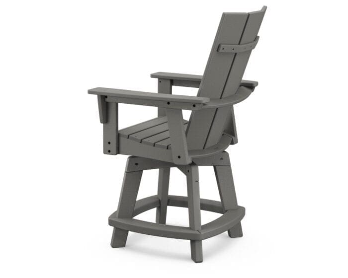 Modern Curveback Adirondack Swivel Counter Chair - Image 2