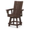 Modern Curveback Adirondack Swivel Counter Chair