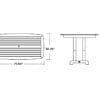 Nautical 37" x 72" Dining Table - Image 2
