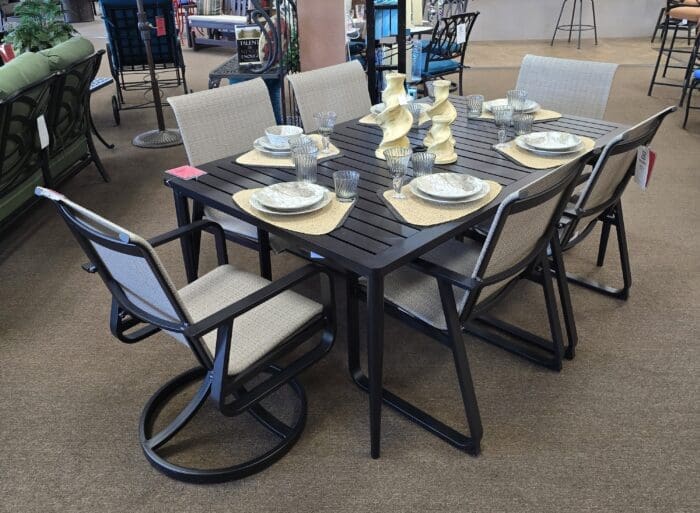 Carlisle & Reflection 7 Pc. 44" x 71" Rect. Dining Set