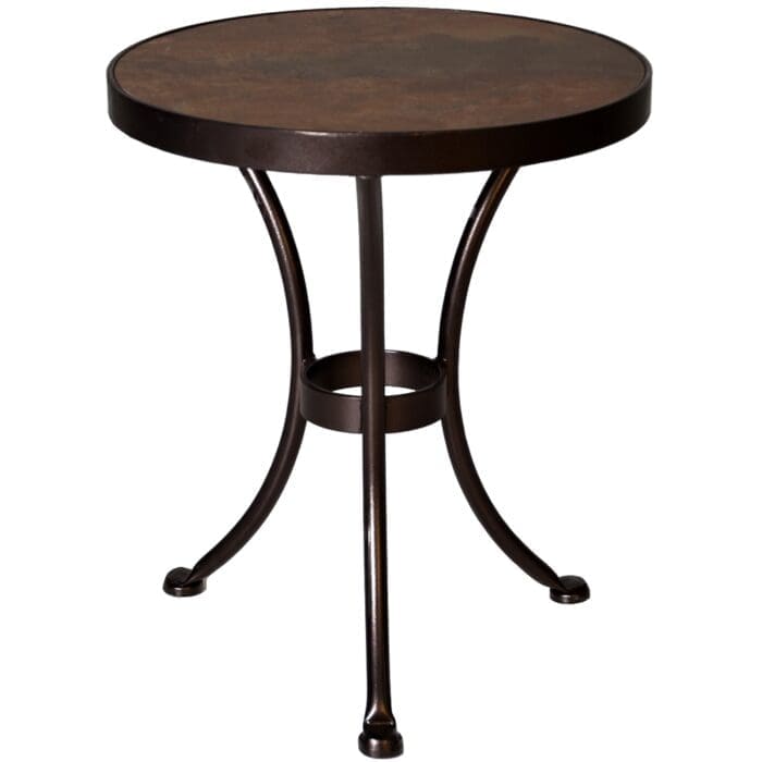 24" Rd Porcelain End Table