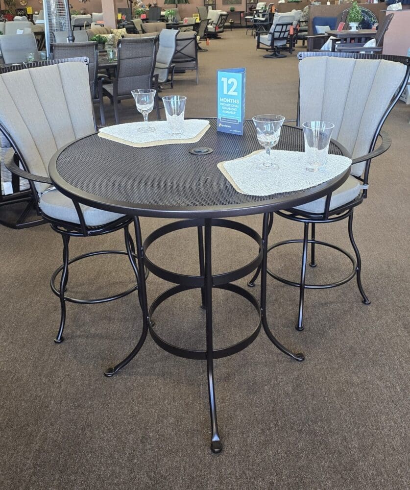 42" Rd Micro Mesh Counter Height Table